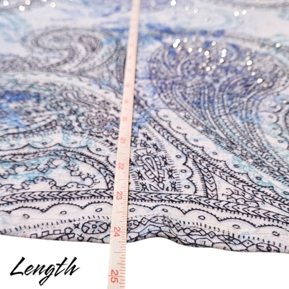 WM Y2K Embellished Paisley Tee Sz XL Fashion Bug Fairycore Bling 00s Spring - Picture 11 of 14